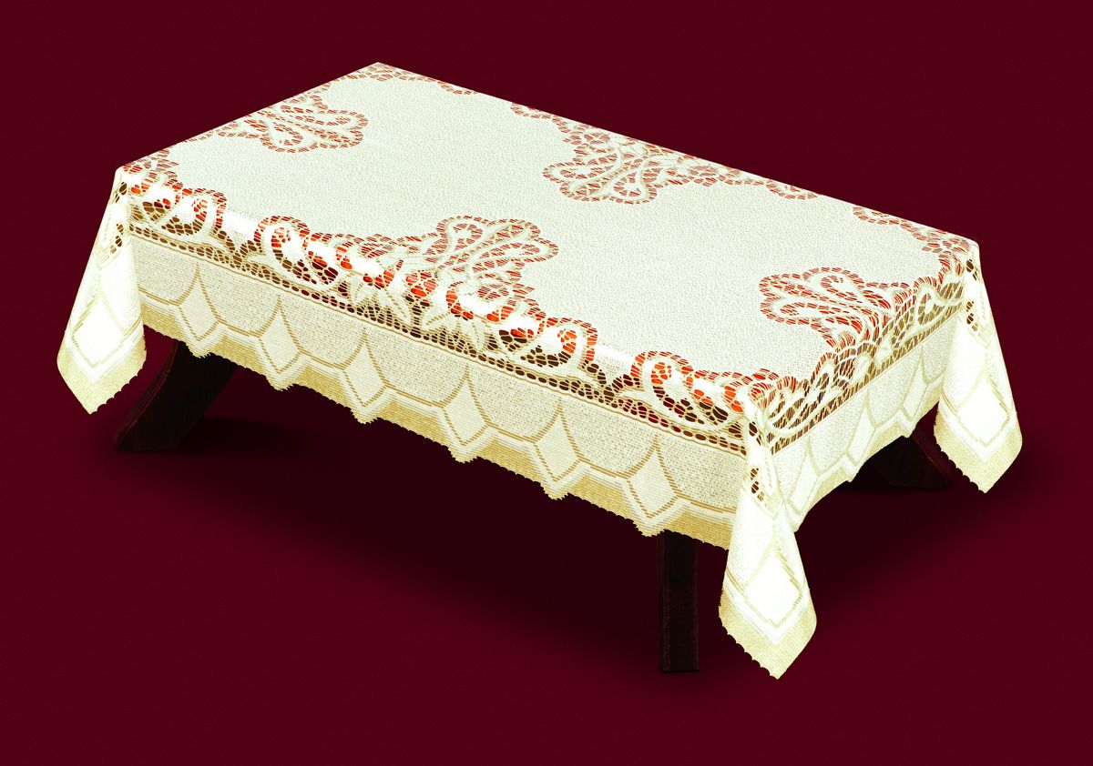 Скатерть Haft, прямоугольная, цвет: кремовый, золотистый, 150x 300 см. 33160-150203490/100 шоколад Скатерть Haft, прямоугольная, цвет: кремовый, золотистый, 150x 300 см. 33160-150203490/100 шоколадВеликолепная прямоугольная скатерть Haft, выполненная из полиэстера, органично впишется в интерьер любого помещения, а оригинальный дизайн удовлетворит даже самый изысканный вкус. Скатерть изготовлена из сетчатого материала с ажурным рисунком.Скатерть Haft создаст праздничное настроение и станет прекрасным дополнением интерьера гостиной, кухни или столовой.