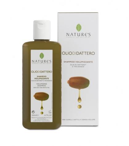 Natures Шампунь Oliodidattero для увеличения объема волос, 200 млMP59.4D Natures Шампунь Oliodidattero для увеличения объема волос, 200 млMP59.4DШампунь для восстановления объема волос от корней до кончиков. Специальная формула содержит питательный комплекс растительного происхождения для оживления и «утолщения» волокна волос. Масло питает и укрепляет, богатый полифеномлами и антиоксидантами экстракт белого чая защищает волосы.
