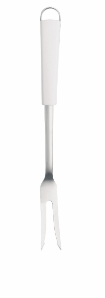 Вилка для мяса Brabantia, цвет: белый. 40044554 009312 Вилка для мяса Brabantia, цвет: белый. 40044554 009312Вилка для мяса Brabantia станет вашим незаменимым помощником на кухне. Рабочая часть вилки выполнена из стали, ручка изготовлена из пластика. Вилка предназначена для удобства перекладывания кусочков мяса в процессе приготовления, а также накладывания готового блюда на тарелки. Вилка для мяса Brabantia - практичный и необходимый подарок любой хозяйке! Характеристики: Материал: пластик, сталь. Размер: 35 см х 9,5 см х 5 см. Цвет: белый. Артикул: 400445. Гарантия производителя: 5 лет.