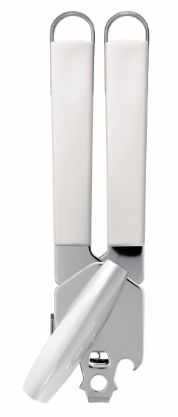 Открывалка для консервов Brabantia. 40062994672 Открывалка для консервов Brabantia. 40062994672Прочная и долговечная открывалка для консервов Brabantia изготовлена из нержавеющей стали и пластика. Открывает все стандартные банки, не оставляя зазубренные края на металле.Открывалка для консервов Brabantia имеет на конце ручек небольшие отверстия, за которые открывалку можно подвесить в любом удобном для вас месте. Можно мыть в посудомоечной машине. Характеристики:Материал: нержавеющая сталь, пластик. Цвет: белый. Длина открывалки: 20 см. Размер рабочей поверхности: 5 см х 8 см. Цвет: белый, серебристый. Размер упаковки: 28 см х 8 см х 5 см. Артикул: 400629. Гарантия производителя: 5 лет.