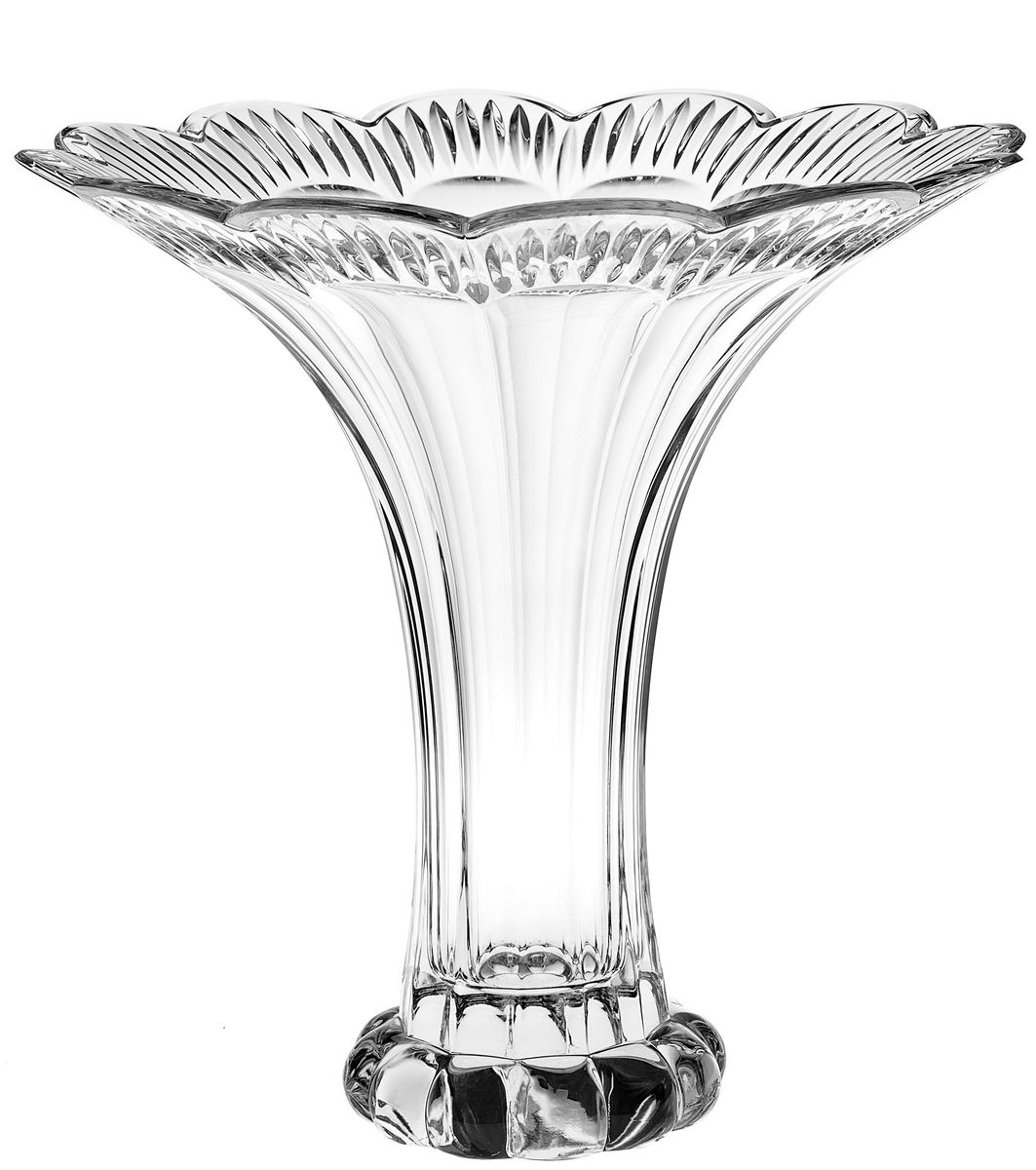 Ваза Crystal Bohemia, высота 30 смFS-91909 Ваза Crystal Bohemia, высота 30 смFS-91909Ваза Crystal Bohemia выполнена из прочного высококачественного хрусталя, имеет неровные края и декорирована рельефом. Она излучает приятный блеск и издает мелодичный звон. Ваза сочетает в себе изысканный дизайн с максимальной функциональностью. Ваза не только украсит дом и подчеркнет ваш прекрасный вкус, но и станет отличным подарком.Высота: 30 см.Диаметр по верхнему краю: 30 см.Диаметр основания: 11,5 см.