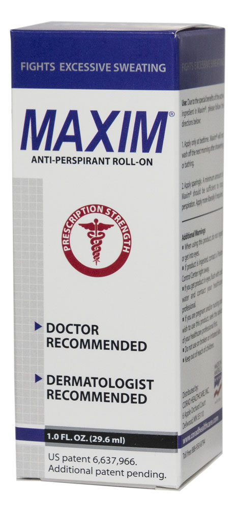 Maxim 15% Дезодорант-антиперсперант с шариковым аппликатором для нормальной кожи, 29,5 млSatin Hair 7 BR730MN Maxim 15% Дезодорант-антиперсперант с шариковым аппликатором для нормальной кожи, 29,5 млSatin Hair 7 BR730MNАнтиперспирант Maxim для нормальной кожи — уникальный роликовый антиперспирант на водной основе. Он не содержит спирта, а значит совершенно безвреден для Вашей кожи. Подходит для длительного применения. Действие: Антиперспирант Maxim 15% устраняет проблему гипергидроза, не блокируя потовыводящие железы. Сухость достигается сужением пор кожи при взаимодействии хлорида алюминия с кожным белком. В организме при этом идет перераспределение выделений пота на те участки, где это происходит легче для организма. Также вода может выводиться при помощи почек. После обработки мы получаем сухой участок кожи и не страдаем от компенсаторного гипергидроза в других местах. Полная нерастворимость алюминиево-белковых образований и 0% спирта гарантирует отсутствие абсорбции алюминия в организме и делает дезодорант Maxim 15% очень безопасным в долгосрочном использовании. • Не имеет запаха; • Экономичность флакона гарантирует вам его использование в течение 6–12 месяцев; • Антиперспирант Maxim защитит Ваш гардероб от разрушающего воздействия пота.