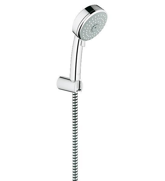 Душевой набор GROHE New Tempesta Cosmopolitan 3 режима (27588001)20021 Душевой набор GROHE New Tempesta Cosmopolitan 3 режима (27588001)20021Включает в себя: Ручной душ (27 574 001) Настенный держатель без регулировки (27 594 000) Душевой шланг Relexaflex 1500 мм 1/2 x 1/2 (28 151 000) 9,5 л/мин ограничитель расхода воды GROHE EcoJoy - технология совершенного потока при уменьшенном расходе водыGROHE DreamSpray превосходный поток воды GROHE StarLight хромированная поверхностьС системой SpeedClean против известковых отложений Внутренний охлаждающий канал для продолжительного срока службы Может использоваться с проточным водонагревателем Минимальное давление 1,0 барВидео по установке является исключительно информационным. Установка должна проводиться профессионалами!Видео по установке является исключительно информационным. Установка должна проводиться профессионалами!