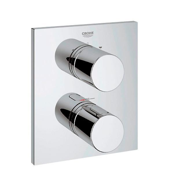 Термостатический смеситель для душа GROHE Grohtherm 3000 Cosmopolitan (внешняя панель для арт. 35500000) (19568000)68/5/1 Термостатический смеситель для душа GROHE Grohtherm 3000 Cosmopolitan (внешняя панель для арт. 35500000) (19568000)68/5/1Комплект верхней монтажной части для GROHE Rapido T 35 500 000Без встраиваемого механизмаGROHE StarLight хромированная поверхность Стопор безопасности при 38°CРукоятка расхода с экономичной кнопкой GROHE EcoButton И индивидуально устанавливаемым стопоромCarbodur керамический вентиль 1/2?, 180°Прямоугольная настенная металлическая Розетка со скрытым креплением и Уплотнителем