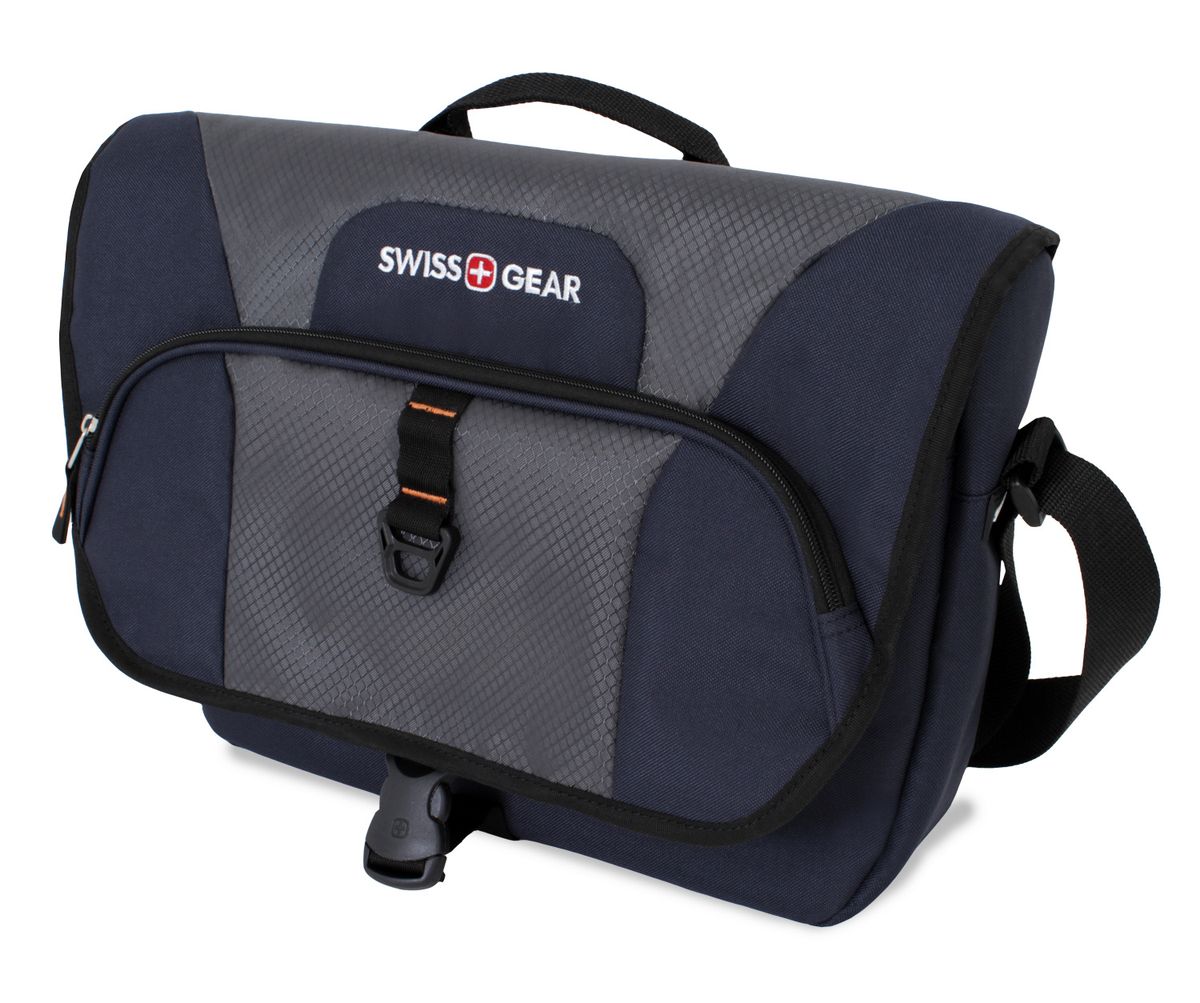 Сумка наплечная SwissGear, цвет: синий, серый, 13 лГризли Сумка наплечная SwissGear, цвет: синий, серый, 13 лГризлиНаплечная сумка SwissGear выполнена из прочного полиэстера. Она оснащена 1 основным отделением на застежке-молнии, 1 карманом на крышке и 1 карманом под крышкой.Особенности сумки:Отделение для ноутбука с мягкими стенками. Подходит для большинства ноутбуков с диагональю экрана 15 дюймов;Карман-органайзер для мелких предметов. Включает в себя съемную ключницу, раздельные кармашки для пишущих принадлежностей, мобильного телефона, удостоверения личности и флешки; Регулируемый ремень с застежкой-карабином для надежного хранения содержимого сумки;Регулируемый мягкий плечевой ремень;Удобное расположение кармана обеспечивает легкий доступ к мелким предметам.По всем вопросам гарантийного и постгарантийного обслуживания рюкзаков, чемоданов, спортивных и кожаных сумок, а также портмоне марок Wenger и SwissGear вы можете обратиться в сервис-центр, расположенный по адресу: г. Москва, Саввинская набережная, д.3. Тел: (495) 788-39-96, (499) 248-56-56, ежедневно с 9:00 до 21:00. Подробные условия гарантийного обслуживания приведены в гарантийном талоне, поставляемым в комплекте с каждым изделием. Бесплатный ремонт изделий производится при условии предоставления гарантийного талона и товарного/кассового чека, подтверждающего дату покупки.