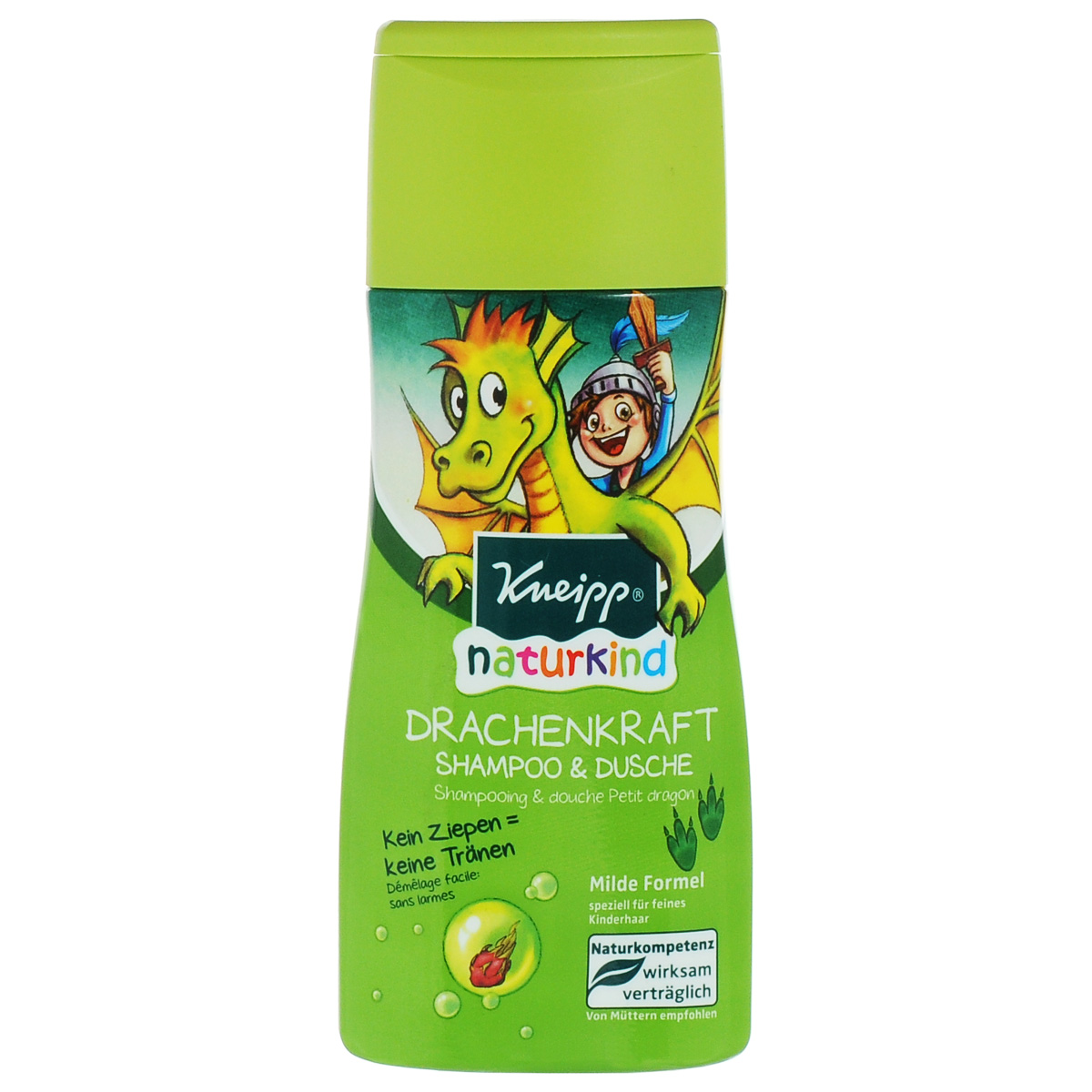 Kneipp Шампунь и бальзам для душа 2в1 Сила дракона, 200 млSM-38SEX06 Kneipp Шампунь и бальзам для душа 2в1 Сила дракона, 200 млSM-38SEX06Шампунь-бальзам 2 в 1 Сила дракона подходит для мытья головы и ухода за кожей ребенка.Его мягкая формула не раздражает глаза. Шампунь-бальзам обеспечит мягкое очищение, легкое расчесывание и нежный уход за кожей вашего малыша. Экстракт питайи (драконьего фрукта) содержит бесценный коктейль из витаминов и микроэлементов, необходимых коже на клеточном уровне, а экстракт гамамелиса питает и бережно увлажняет детскую кожу, способствуя заживлению мелких повреждений без появления воспалений. Предназначен для детей от 3-х лет. Не содержит химических красителей.Товар сертифицирован.