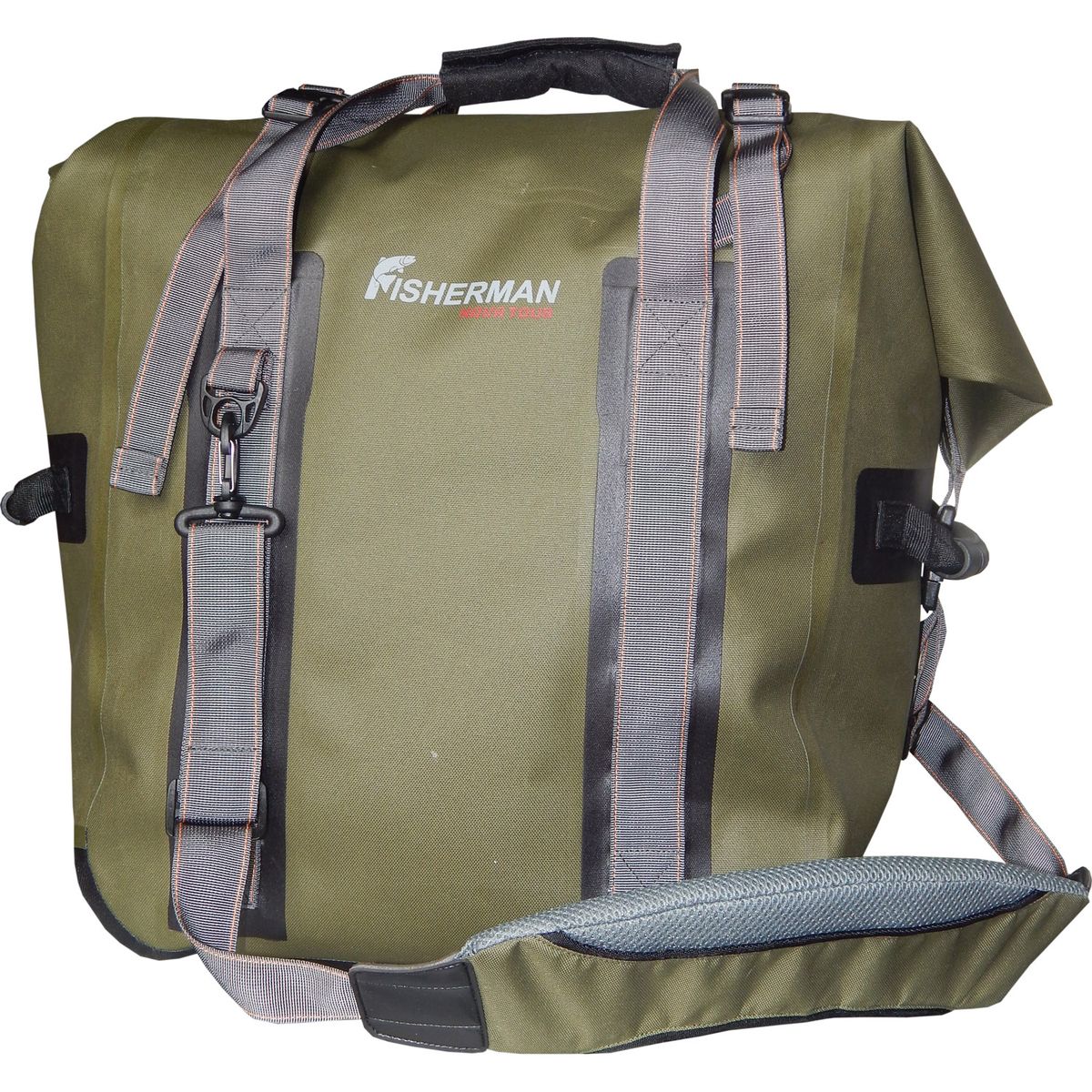 Сумка Fisherman Nova Tour Баррель PRO, цвет: хаки, 45 л95454-502-00 Сумка Fisherman Nova Tour Баррель PRO, цвет: хаки, 45 л95454-502-00Большая водонепроницаемая сумка Nova Tour Баррель PRO послужит отличным помощником на рыбалке, когда вас застала непогода, а так же для любителей рыбалки с лодки! Без проблем вместит сменную одежду для вас и вашего товарища, теперь не нужно класть грязную одежду в багажник машины или распихивать ее по пакетам, просто воспользуйтесь сумкой, она 100% водонепроницаемая и поможет в любой ситуации.