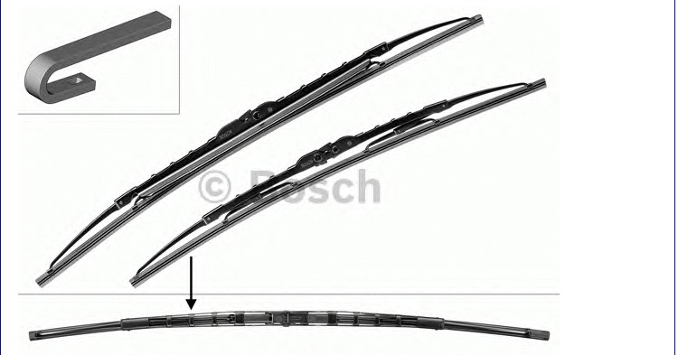 Стеклоочистители Bosch 600/550S03301004 Стеклоочистители Bosch 600/550S03301004Мercedes,Volvo,VWТип крепления - 1