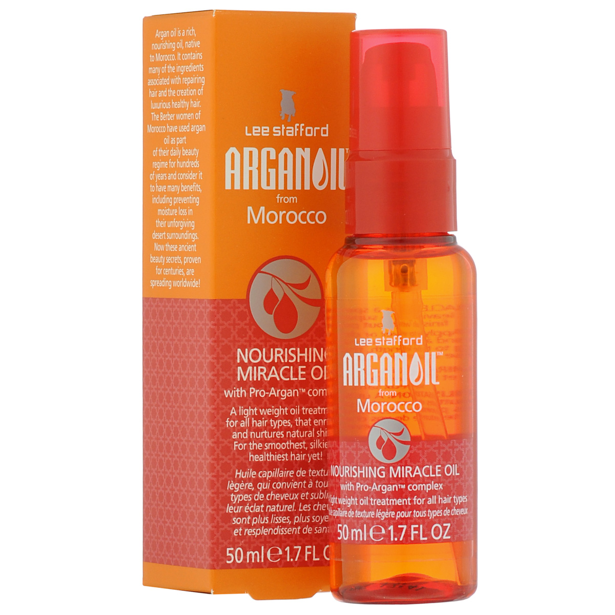 Lee Stafford Питательное аргановое масло для волос Arganoil From Marocco, 50 млFS-00897 Lee Stafford Питательное аргановое масло для волос Arganoil From Marocco, 50 млFS-00897M01150 Lee Stafford Питательное аргановое масло Arganoil From Marocco Nourishing Oil, 50 мл. Насыщенное питательными веществами масло. Содержит элементы, которые оказывают увлажняющее и питательное воздействие на волосы, делая их здоровыми изнутри и по-настоящему роскошными внешне. Разотрите несколько капель масла между ладонями и нанесите на сухие или влажные волосы от середины длины и до кончиков, затем уложите как обычно. Кол-во средства можно варьировать в зависимости от длины и густоты волос.