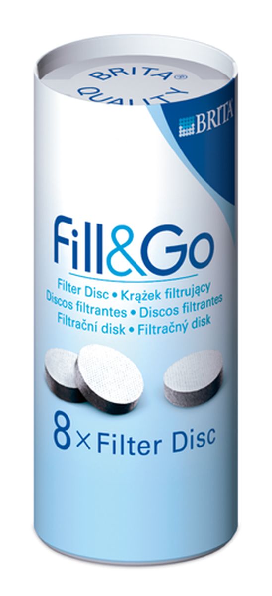 Набор сменных фильтрующих дисков Brita Fill & Go, для доочистки воды, 8 шт21 395 599 Набор сменных фильтрующих дисков Brita Fill & Go, для доочистки воды, 8 шт21 395 599Сменный фильтрующий диск Brita Fill & Go изготовленный при помощи инновационной технологии, позволяет сократить содержание хлора, мелких твердых частиц и других посторонних веществ. Рекомендуется менять раз в неделю для обеспечения оптимального уровня очистки и отличных вкусовых качеств.Предназначен для доочистки водопроводной воды.Изделие соответствует нормам безопасности для здоровья и допущено к контакту с холодной водопроводной водой.Диаметр диска: 4,5 см.