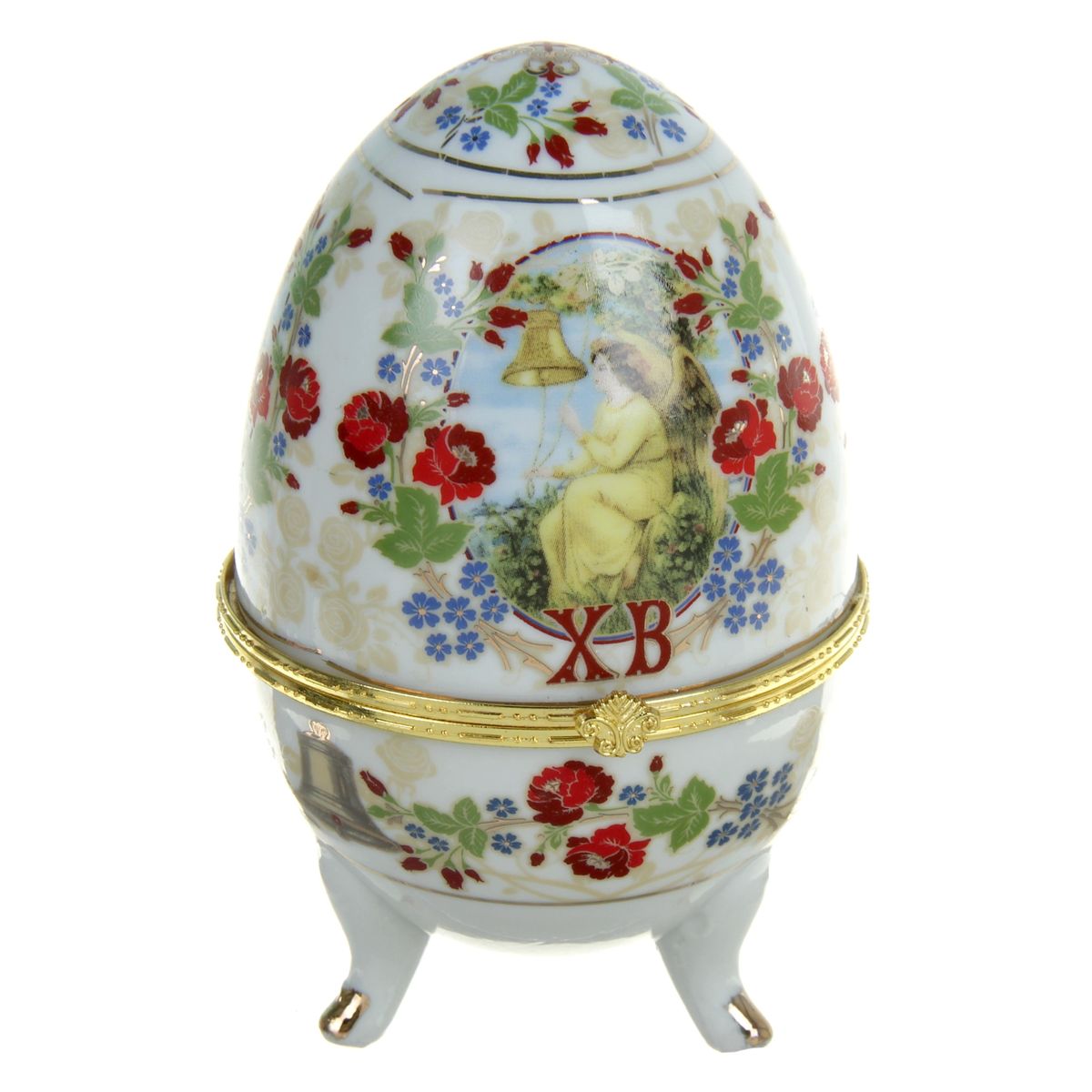 Яйцо-шкатулка Sima-land Ангел, высота 12 см25051 7_желтый Яйцо-шкатулка Sima-land Ангел, высота 12 см25051 7_желтыйЯйцо-шкатулка Sima-land Ангел представляет собой изделие, изготовленное из белоснежной прочной керамики и оформленное росписью выполненной в технике деколь, с золотистыми вставками. Изделие располагается на изящных ножках. Яйцо-шкатулка Sima-land Ангел порадует своим великолепием и функциональными особенностями. Это не только символичный, но и очень полезный подарок на светлый праздник Пасхи. Диаметр яйца-шкатулки: 7,5 см. Высота яйца-шкатулки: 12 см.