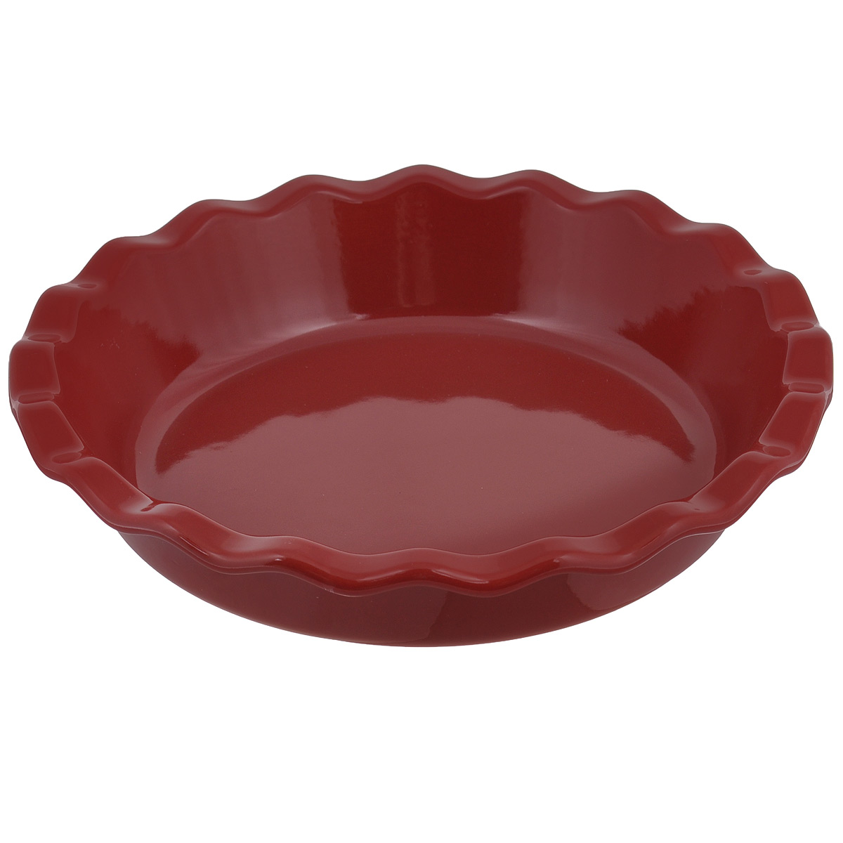 Форма для фруктового пирога Emile Henry Natural Chic, круглая, цвет: гранат, диаметр 26 см22600 Форма для фруктового пирога Emile Henry Natural Chic, круглая, цвет: гранат, диаметр 26 см22600Круглая форма Emile Henry Natural Chic изготовлена из высококачественной керамики. Изделие идеально подходит для приготовления клафути, а также запеканок и многого другого. Керамическая форма Emile Henry Natural Chic замечательно распределяет тепло, поэтому ваши кулинарные шедевры пропекутся равномерно. Высококачественное глазурованное покрытие не впитывает запахов и жира. Благодаря устойчивому к царапинам покрытию, нарезать выпечку можно прямо в формах для выпекания. Изделие прекрасно держит температуру, как низкую, так и высокую, поэтому сервированные в нем блюда долго остаются холодными или горячими, в зависимости от того, достали вы их из духовки или из морозильной камеры. Оригинальный дизайн и насыщенный цвет формы поднимут вам настроение и добавят яркости вашему столу.Клафути - особый французский десерт, нежно тающий во рту, должен готовиться медленно и пропекаться равномерно. Эта форма незаменима для его приготовления. Она прекрасно держит температуру и удобна для подачи блюда прямо на стол.Можно использовать в морозильной камере, микроволновой печи и духовом шкафу. Можно мыть в посудомоечной машине. Диаметр формы: 26 см. Высота стенок: 5 см.