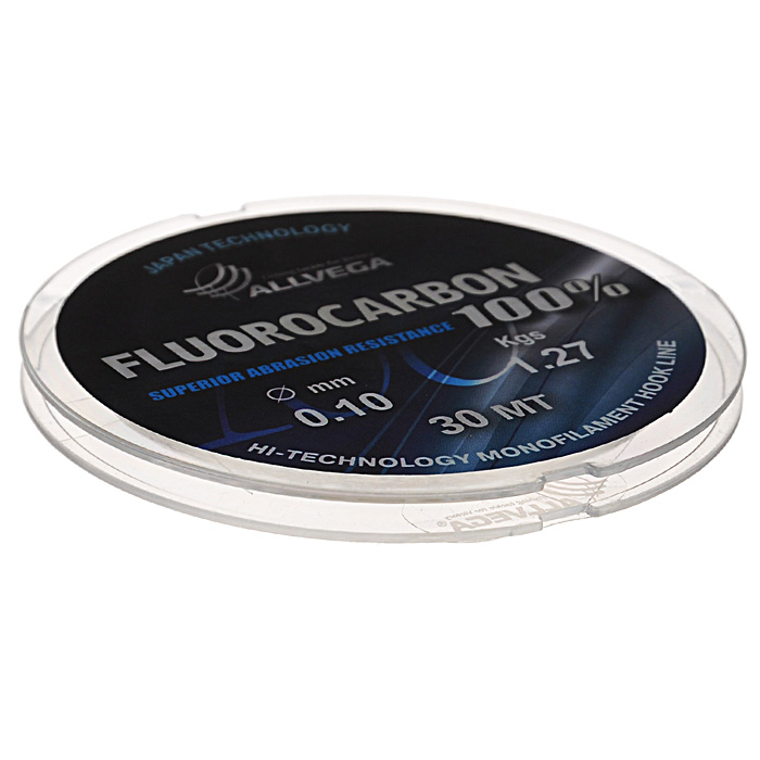Леска Allvega FX Fluorocarbon 100%, цвет: прозрачный, 30 м, 0,1 мм, 1,27 кг36255 Леска Allvega FX Fluorocarbon 100%, цвет: прозрачный, 30 м, 0,1 мм, 1,27 кг36255Allvega FX Fluorocarbon 100% имеет коэффициент преломления света, близкий к коэффициенту преломления света воды, поэтому эта леска незаметна в воде и незаменима во многих случаях. Широко используется в качестве поводковой лески, как для мирных рыб, так и для хищников. Кроме прозрачности, так же обладает высокой устойчивостью к внешним механическим воздействиям, таким как камни, песок, ракушечник, зубы хищников. Обладает малой растяжимостью, что позволяет более четко определять поклевку и просекать рыбу.