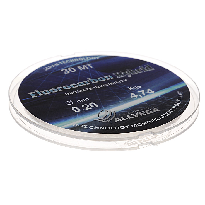 Леска Allvega Fluorocarbon Hybrid, цвет: прозрачный, 30 м, 0,2 мм, 4,74 кг4271825 Леска Allvega Fluorocarbon Hybrid, цвет: прозрачный, 30 м, 0,2 мм, 4,74 кг4271825Прозрачная леска Allvega Fluorocarbon Hybrid, состоящая из 65 % флюрокарбона. Флюрокарбоновое покрытие позволяет максимально повысить характеристики, при этом цена лески остается относительно низкой.