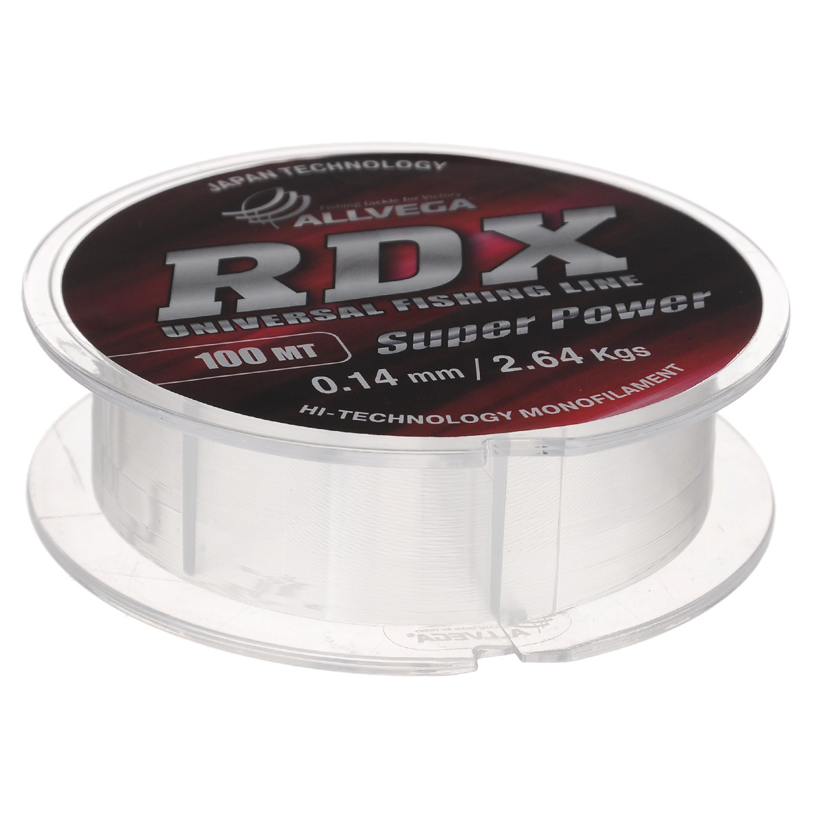 Леска Allvega RDX, цвет: прозрачный, 100 м, 0,14 мм, 2,64 кг39939 Леска Allvega RDX, цвет: прозрачный, 100 м, 0,14 мм, 2,64 кг39939Универсальная леска Allvega RDX с высокими техническими характеристиками. Прозрачный цвет, минимальная механическая память, высокая устойчивость к внешним механическим воздействиям и высокая прочность, позволяют использовать ее практически во всех видах ловли, как летом, так и зимой.