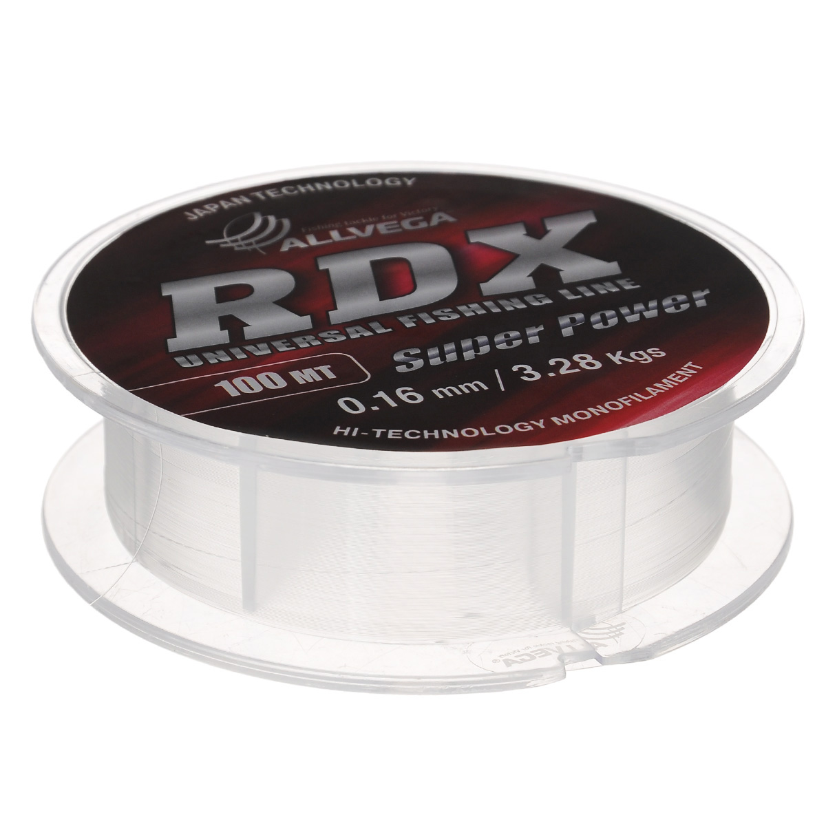 Леска Allvega RDX, цвет: прозрачный, 100 м, 0,16 мм, 3,28 кг010-01199-23 Леска Allvega RDX, цвет: прозрачный, 100 м, 0,16 мм, 3,28 кг010-01199-23Универсальная леска Allvega RDX с высокими техническими характеристиками. Прозрачный цвет, минимальная механическая память, высокая устойчивость к внешним механическим воздействиям и высокая прочность, позволяют использовать ее практически во всех видах ловли, как летом, так и зимой.