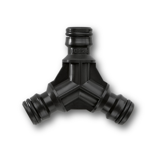 Тройник для соединения шлангов Karcher 2.645-009.0106-026 Тройник для соединения шлангов Karcher 2.645-009.0106-026Трехсторонний соединитель Karcher 2.645-009 предназначен для соединения одновременно трех шлангов, позволяя таким образом значительно увеличить площадь поливаемой почвы. Надежно фиксирует шланги между собой, исключая вылетание. Переходник выполнен из высокопрочного пластика, что гарантирует длительный срок эксплуатации.