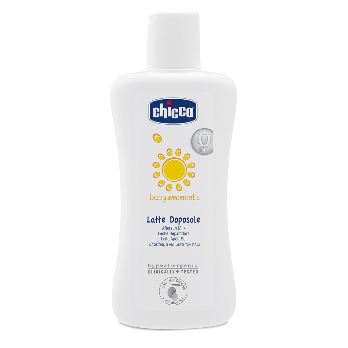 Chicco Молочко после загара, 200 мл5203069041884 Chicco Молочко после загара, 200 мл5203069041884Молочко после загараChicco успокаивает кожу ребенка, освежает, увлажняет и помогает уменьшить возможные покраснения, возникшие из-за воздействия солнечных лучей. Имеет кремообразную консистенцию, легко наносится, не оставляет жирной пленки и быстро впитывается. Формула с питательным оливковым маслом и увлажняющим алоэ вера защищает кожу, выполняя смягчающее действие.Протестировано микробиологами и дерматологами. С витамином Е. Товар сертифицирован.