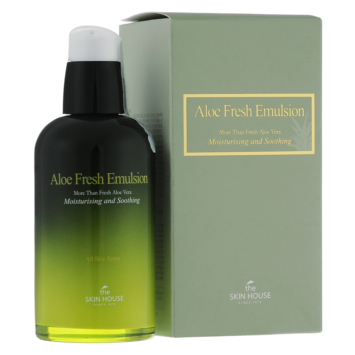 The Skin House Увлажняющая эмульсия с экстрактом алоэ, 130 млFS-00897 The Skin House Увлажняющая эмульсия с экстрактом алоэ, 130 млFS-00897Лёгкая эмульсия на основе сока алоэ вера моментально успокаивает, интенсивно увлажняет и освежает кожу. Обладает очень мягкой, нежной текстурой. Быстро впитывается, доставляя влагу и полезные вещества в глубокие слои кожи, а так же предотвращает обезвоживание, поддерживая водный баланс на оптимальном уровне в течение долгого времени. Не оставляет ощущения липкости.