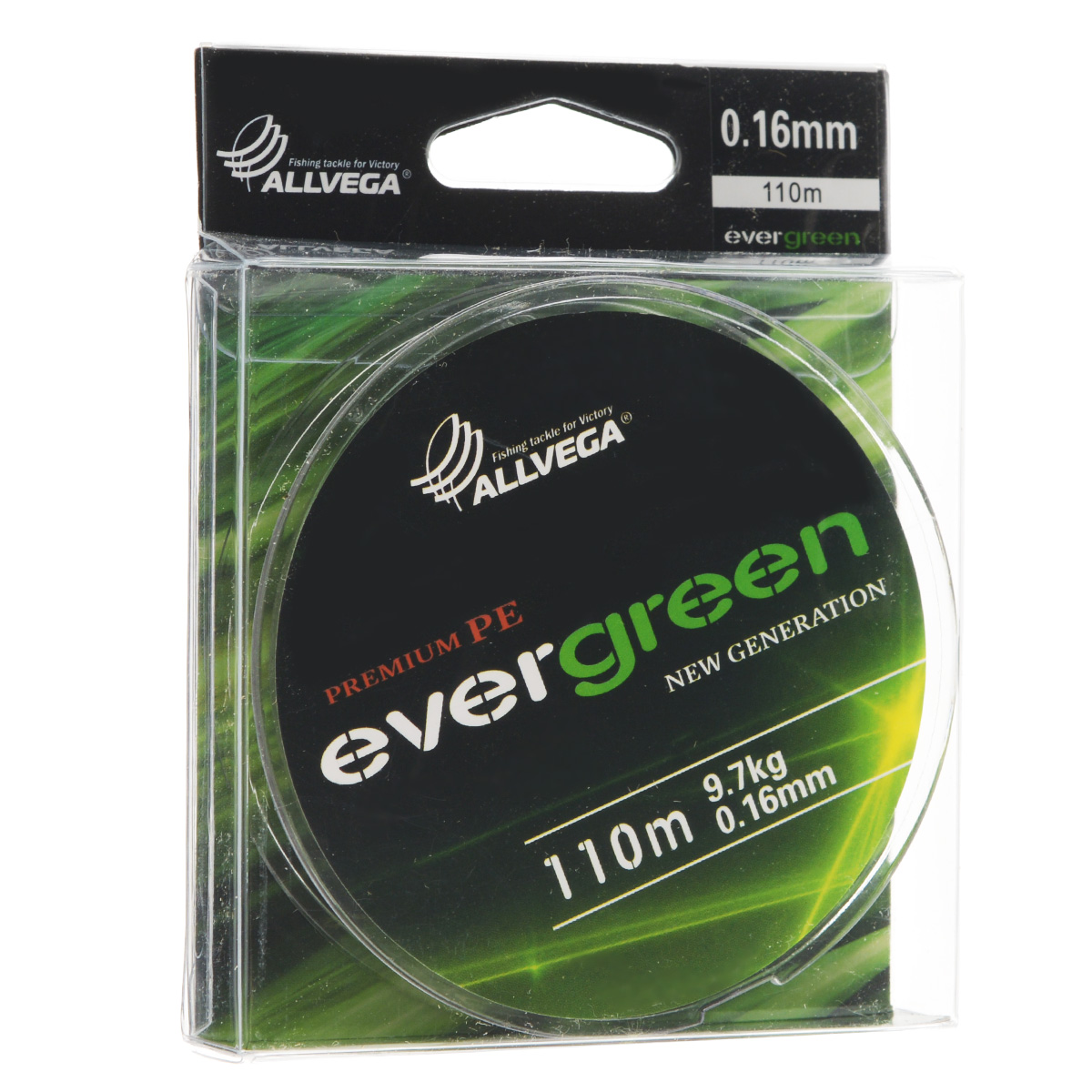 Леска плетеная Allvega Evergreen, цвет: темно-зеленый, 110 м, 0,16 мм, 9,7 кг010-01199-01 Леска плетеная Allvega Evergreen, цвет: темно-зеленый, 110 м, 0,16 мм, 9,7 кг010-01199-01Плетеная леска Allvega Evergreen очень прочная и способна выдержать сильные нагрузки. Благодаря высококачественному сырью леска Allvega Allvega Evergreen максимально устойчива к любым погодным условиям и особенностям каждого водоема. При традиционных методах производства плетеные шнуры со временем теряют свой цвет (покрытие), а вместе с ним и часть своих полезных физических свойств. Революционно новый подход в технологии изготовления лесок Allvega Evergreen позволяет забыть о проблеме потери цвета в процессе использования шнура. Он всегда будет зеленым - он просто не может быть другим!