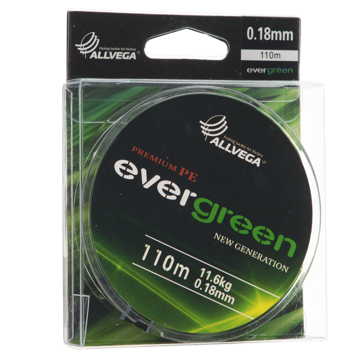 Леска плетеная Allvega Evergreen, цвет: темно-зеленый, 110 м, 0,18 мм, 11,6 кг010-01199-23 Леска плетеная Allvega Evergreen, цвет: темно-зеленый, 110 м, 0,18 мм, 11,6 кг010-01199-23Плетеная леска Allvega Evergreen очень прочная и способна выдержать сильные нагрузки. Благодаря высококачественному сырью леска Allvega Allvega Evergreen максимально устойчива к любым погодным условиям и особенностям каждого водоема. При традиционных методах производства плетеные шнуры со временем теряют свой цвет (покрытие), а вместе с ним и часть своих полезных физических свойств. Революционно новый подход в технологии изготовления лесок Allvega Evergreen позволяет забыть о проблеме потери цвета в процессе использования шнура. Он всегда будет зеленым - он просто не может быть другим!