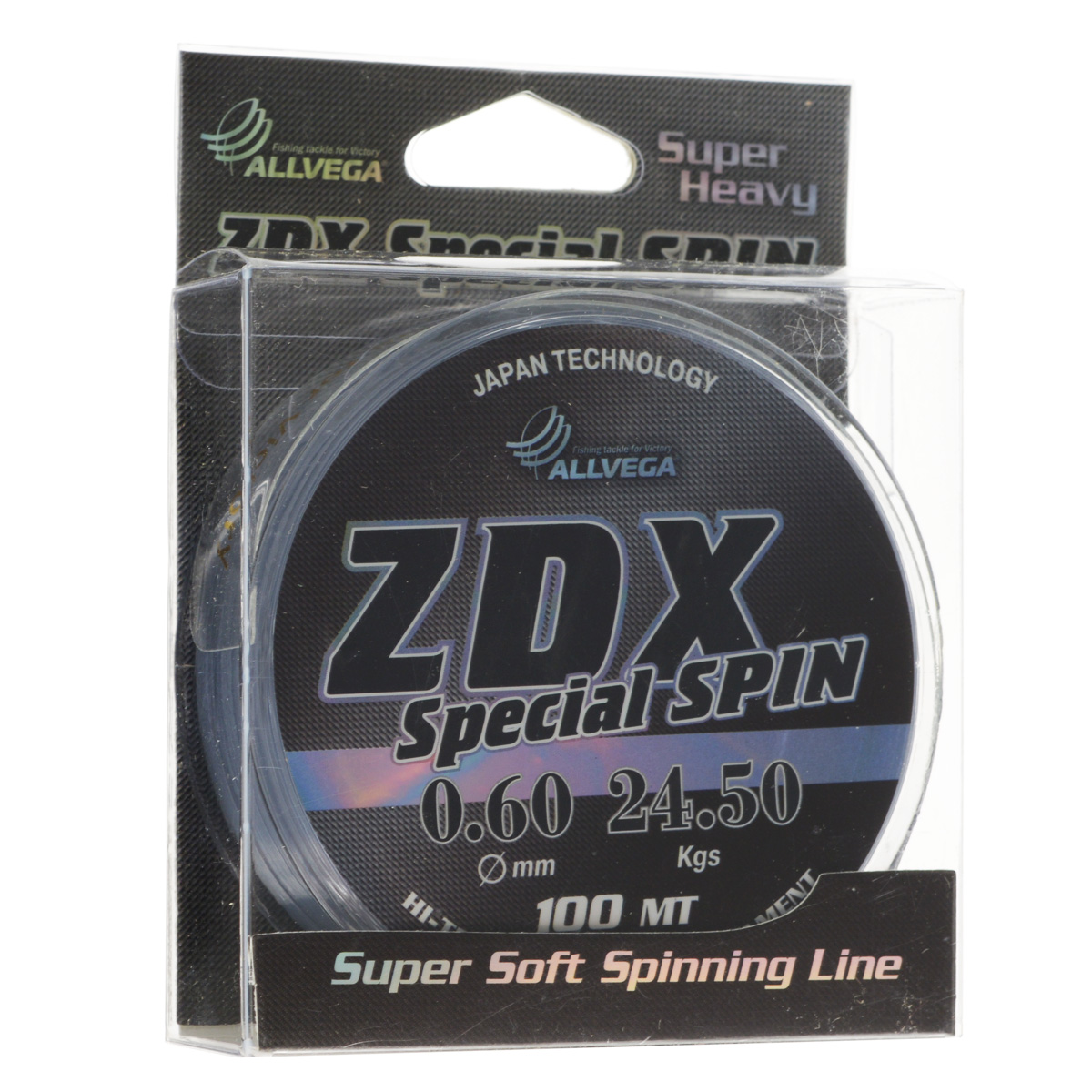 Леска Allvega ZDX Special Spin, цвет: светло-серый, 100 м, 0,60 мм, 24,5 кг36174 Леска Allvega ZDX Special Spin, цвет: светло-серый, 100 м, 0,60 мм, 24,5 кг36174Мягкая леска ZDX Special Spin разработана для спиннинговой ловли. Специальное покрытие увеличивает дальность заброса, защищает от абразивных воздействий и увеличивает срок службы при постоянных нагрузках. Благодаря отсутствию механической памяти может применяться во всех видах ловли с катушкой, в том числе для зимней ловли хищника.