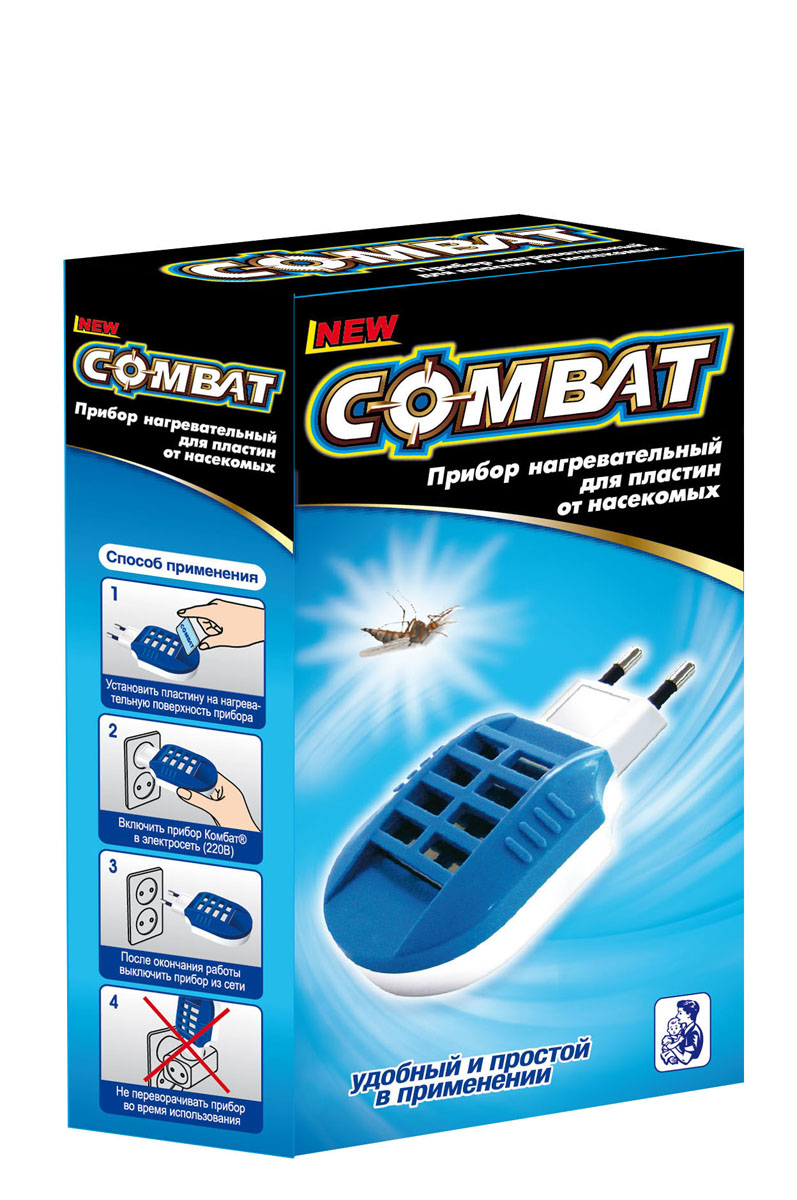 Фумигатор для пластин от комаров Combat, цвет: синийNN-627-LS-R Фумигатор для пластин от комаров Combat, цвет: синийNN-627-LS-RФумигатор для пластин Combat удобен и прост в применении. Компактный, работает от сети 220В. Прибор с пластиной начинает действовать через 5-10 минут после включения, полное уничтожение насекомых достигается через 1 час.Прибор безопасен для всей семьи.Размер прибора: 11 см х 5,5 см х 2,5 см.