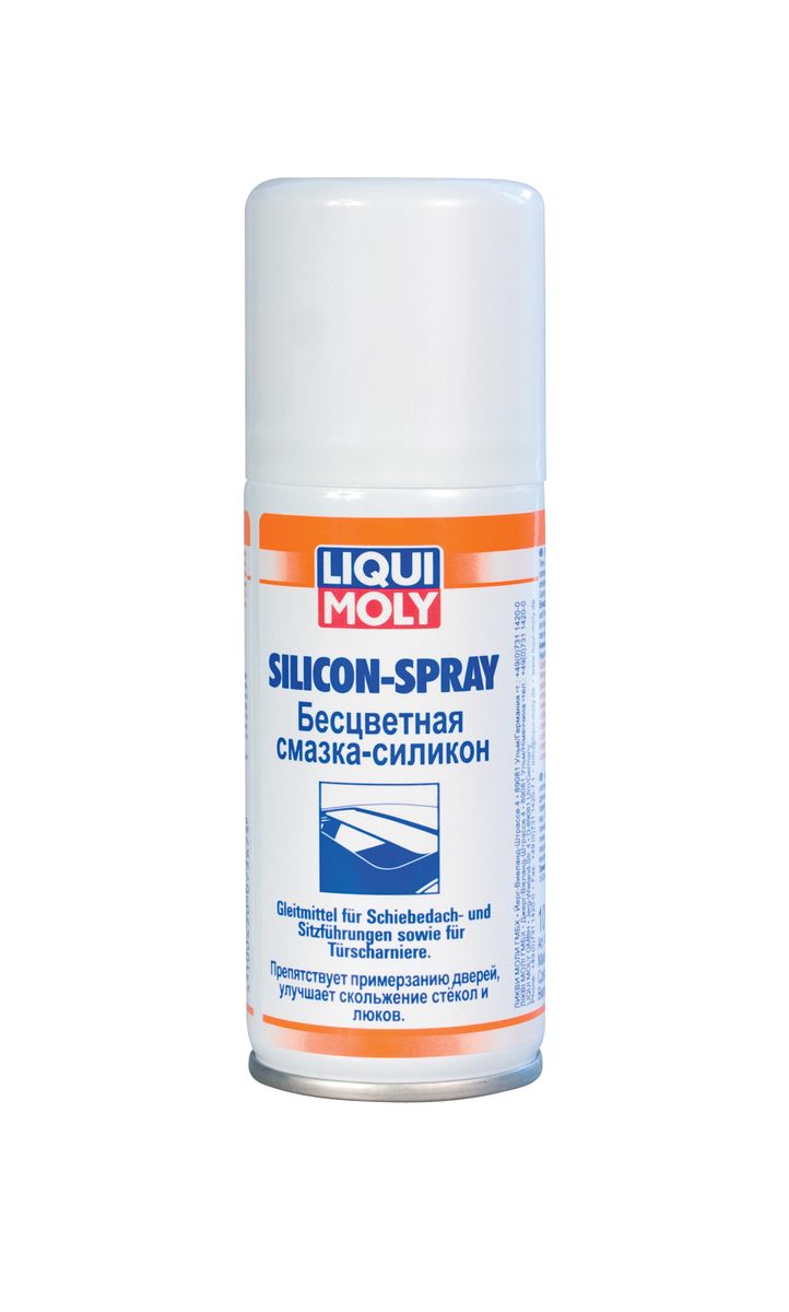 Бесцветная смазка-силикон Liqui Moly, 100 млS03301004 Бесцветная смазка-силикон Liqui Moly, 100 млS03301004Аэрозольная, химически нейтральная смазка Liqui Moly предназначена для смазывания резиновых уплотнений дверей, петель, замков, направляющих стекол, люков и других ненагруженных деталей. Предотвращает примерзание, скрипы и отталкивает воду. Спрей изготовлен на основе силикона, не содержит хлорсодержащих растворителей, минеральных масел и жиров. Защищает и смазывает поверхности, образуя прозрачную, очень прочную пленку, благодаря которой предотвращает старение и растрескивание пластмасс, сохраняет и консервирует материалы в мороз. Может использоваться как защитное средство при сварке в среде инертного газа. Состав: лигроин (легкий гидрированный), силиконовое масло, пропеллент: пропан, бутан, изобутан. Товар сертифицирован.