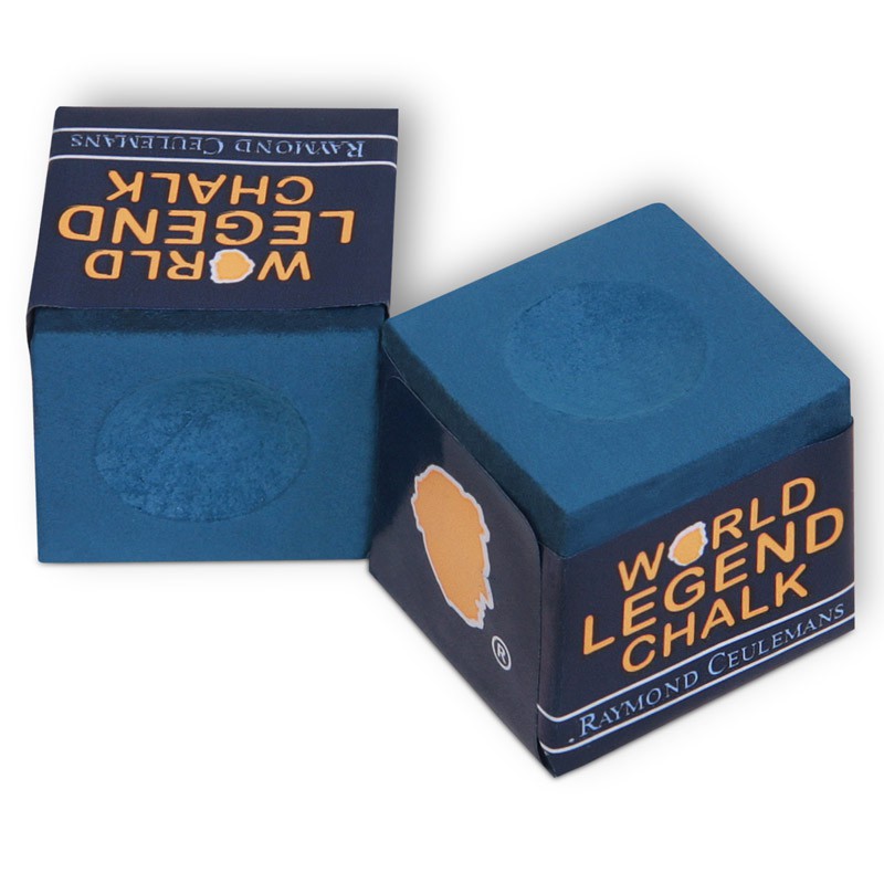 Мел для бильярда Raymond Ceulemans World Legend Blue, 2 шт332515-2800 Мел для бильярда Raymond Ceulemans World Legend Blue, 2 шт332515-2800Первоклассный мел World Legend Blue производится компанией Tweeten Fibre Co., Inc. в США, был разработан совместно с легендой в бильярдном спорте Raymond Ceulemans и выпускается под его именем. Благодаря уникальной формуле мел отлично держится на наклейке, практически не оставляет следов на шарах. Мелки удобно для игроков упакованы по две штуки и не занимают много места.