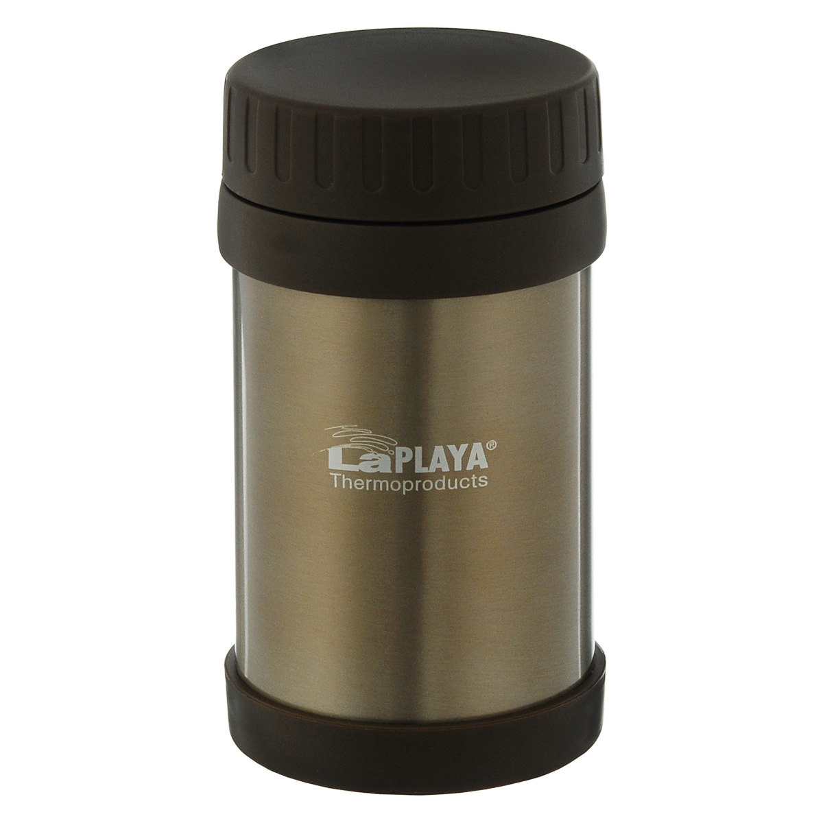 Термос для еды LaPlaya Food Container, цвет: коричневый, 500 млVT-1520(SR) Термос для еды LaPlaya Food Container, цвет: коричневый, 500 млVT-1520(SR)Корпус термоса LaPlaya Food Container изготовлен из высококачественной нержавеющей стали с двумя стенками и превосходной вакуумной изоляцией. Термос оснащен крышкой, благодаря которой сохраняется абсолютная герметичность. Изделие имеет большое горлышко, поэтому идеально подходит для салатов, закусок, первых и вторых блюд.Такой термос удобен в использовании и станет полезным подарком. Нельзя мыть в посудомоечной машине. Диаметр (по верхнему краю): 7 см. Диаметр основания: 8,5 см. Высота (без учета крышки): 15,5 см.
