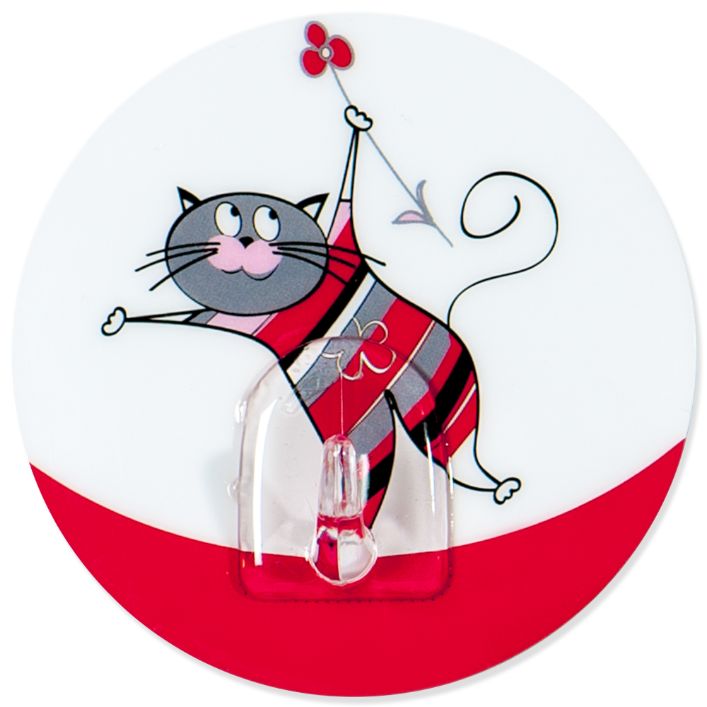 Крючок адгезивный Tatkraft Funny cats98299571 Крючок адгезивный Tatkraft Funny cats98299571Крючок адгезивный Tatkraft Funny cats изготовлен из пластика. Крючок может быть установлен только на ровной воздухонепроницаемой поверхности: плитка, стекло, пластик, металл, ламинированное дерево и другие. Крючок является многоразовым, что позволяет перевесить его в любое удобное место. Крючок Tatkraft Funny cats имеет авторский дизайн, который украсит любой интерьер. Диаметр: 8 см. Длина крючка: 1,5 см.Максимальный вес: 3 кг.