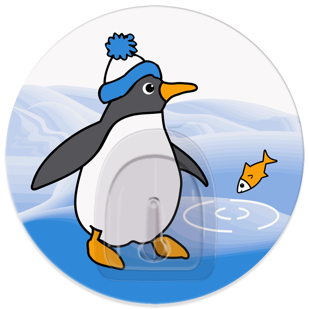 Крючок адгезивный Tatkraft Penguins TinoS03301004 Крючок адгезивный Tatkraft Penguins TinoS03301004Крючок адгезивный Tatkraft Penguins Tino изготовлен из пластика и декорирован изображением пингвина. Крючок может быть установлен только на ровной воздухонепроницаемой поверхности: плитка, стекло, пластик, металл, ламинированное дерево и другие. Крючок является многоразовым, что позволяет перевесить его в любое удобное место. Не требует монтажа, легко приклеивается благодаря липкому слою. Диаметр: 8 см. Максимальный вес: 3 кг.