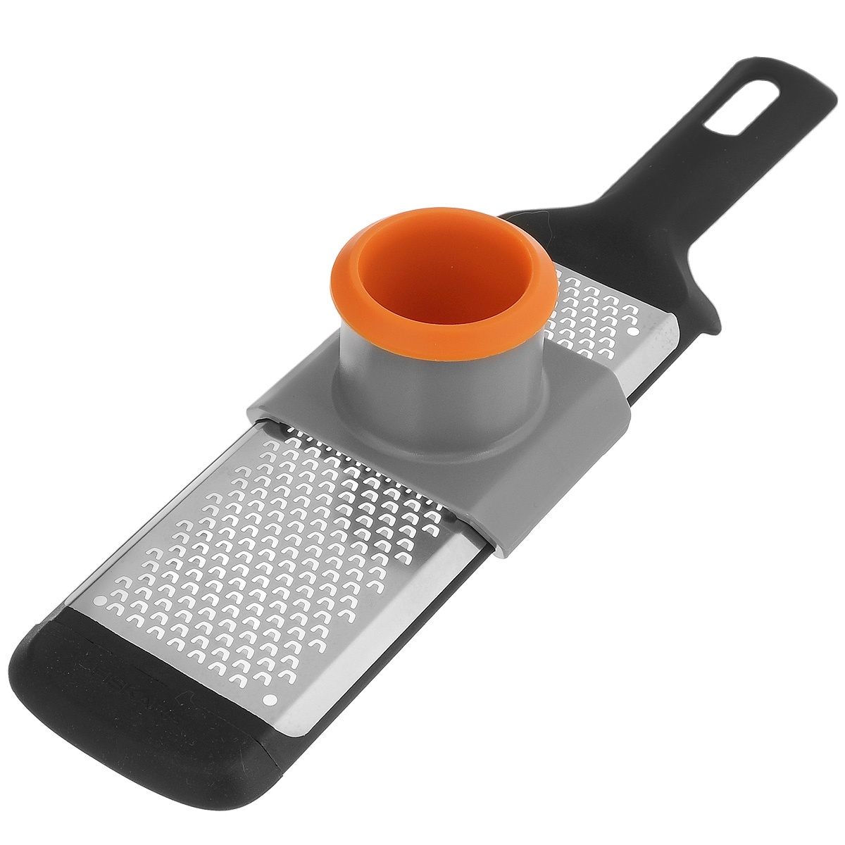Терка мелкая Fiskars с предохранителем для пальцев, 32 х 7 см115510 Терка мелкая Fiskars с предохранителем для пальцев, 32 х 7 см115510Терка Fiskars изготовлена из пластика и нержавеющей стали. Оснащена мелкими лезвиями для натирания чеснока, шоколада, лимонной кожицы и многое другое.Изделие имеет удобную ручку с отверстием для подвешивания на крючок.В комплекте - пластиковый предохранитель для пальцев, делающий процесс натирания безопасным. Размер терки (с учетом ручки): 32 см х 7 см х 1,5 см. Размер рабочей поверхности терки: 17 см х 6 см. Размер предохранителя: 8 см х 7 см х 5,7 см.