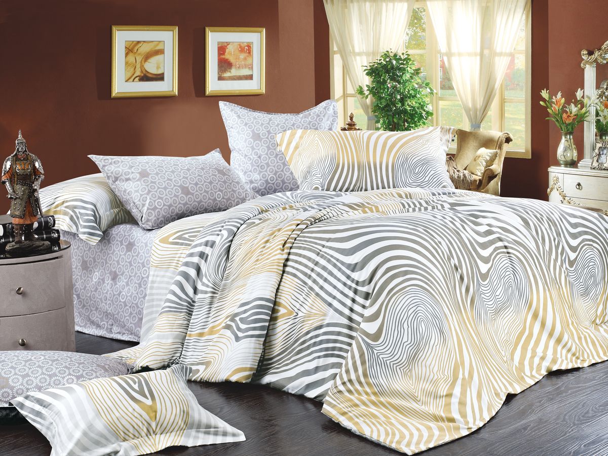 Комплект белья Amore Mio EH Zebra, 1,5-спальное. 54950S03301004 Комплект белья Amore Mio EH Zebra, 1,5-спальное. 54950S03301004Amore Mio – Комфорт и Уют - Каждый день! Amore Mio предлагает оценить соотношению цены и качества коллекции.Разнообразие ярких и современных дизайнов прослужат не один год и всегда будут радовать Вас и Ваших близких сочностью красок и красивым рисунком. Что такое Satin/Сатин.-это ткань сатинового (атласного) переплетения нитей. Имеет гладкую, шелковистую лицевую поверхность, на которой преобладают уточные нити (уток – горизонтально расположенные в тканом полотне нити). Сатин изготавливается из крученой хлопковой нити двойного плетения. Он чрезвычайно приятен на ощупь, не электризуется и не скользит по кровати. Сатин прекрасно сохраняет форму и не мнется, отлично пропускает воздух, что позволяет телу дышать и дарит здоровый и комфортный сон. Пододеяльник-150*215, Простыня-150*225, наволочки-70*70(2шт)