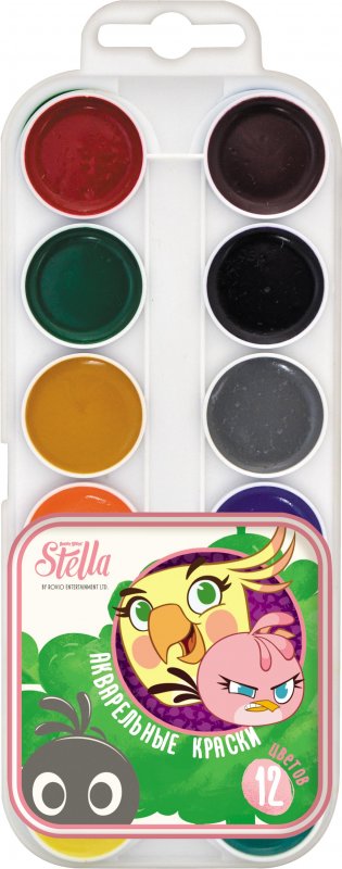 Акварель медовая ACTION! STELLA BY ANGRY BIRDS, 12цв., пл. коробка, европодвес, без кистиFS-00103 Акварель медовая ACTION! STELLA BY ANGRY BIRDS, 12цв., пл. коробка, европодвес, без кистиFS-00103Изготовлены с использованием натуральных природных компонентов.Легко ложатся на бумагу, без комочков, быстро сохнут.В пластиковой коробке с европодвесом.Без кисти.