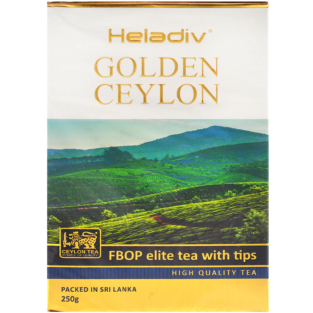Heladiv Golden Ceylon Fbop Elite Tea with Tips черный листовой чай, 250 г0120710 Heladiv Golden Ceylon Fbop Elite Tea with Tips черный листовой чай, 250 г0120710Heladiv Golden Ceylon Fbop Elit Tea with Tips - резаный черный байховый чай, содержащий не слишком скрученные листья со значительной примесью листовых почек - типсов.