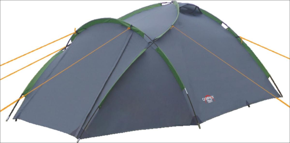 Палатка Campack Tent Land Explorer 3, цвет: серо-зеленыйУТ-000051311 Палатка Campack Tent Land Explorer 3, цвет: серо-зеленыйУТ-000051311Универсальная купольная палатка с повышенной ветроустойчивостью Campack Tent Land Explorer 3.Высокопрочное дно изготовлено из армированного полиэтилена, не пропускаетвлагу и устойчиво к истиранию.Качественный каркас изготовлен из фибергласса и обеспечивает надежностьи устойчивость.Палатка оснащена двухслойным входом с цветными молниями.Внутри палатки имеется подвеска для фонаря и карманы для хранения мелочей.Проклеенные швы гарантируют герметичность и надежность в любой ситуации.Материал тента: 190T P. Taffeta PU;Материал дна: Tarpauling;Материал дуг: фибергласс, 7,9 мм и 9,5 мм.в комплект входят 6 штормовых оттяжек.