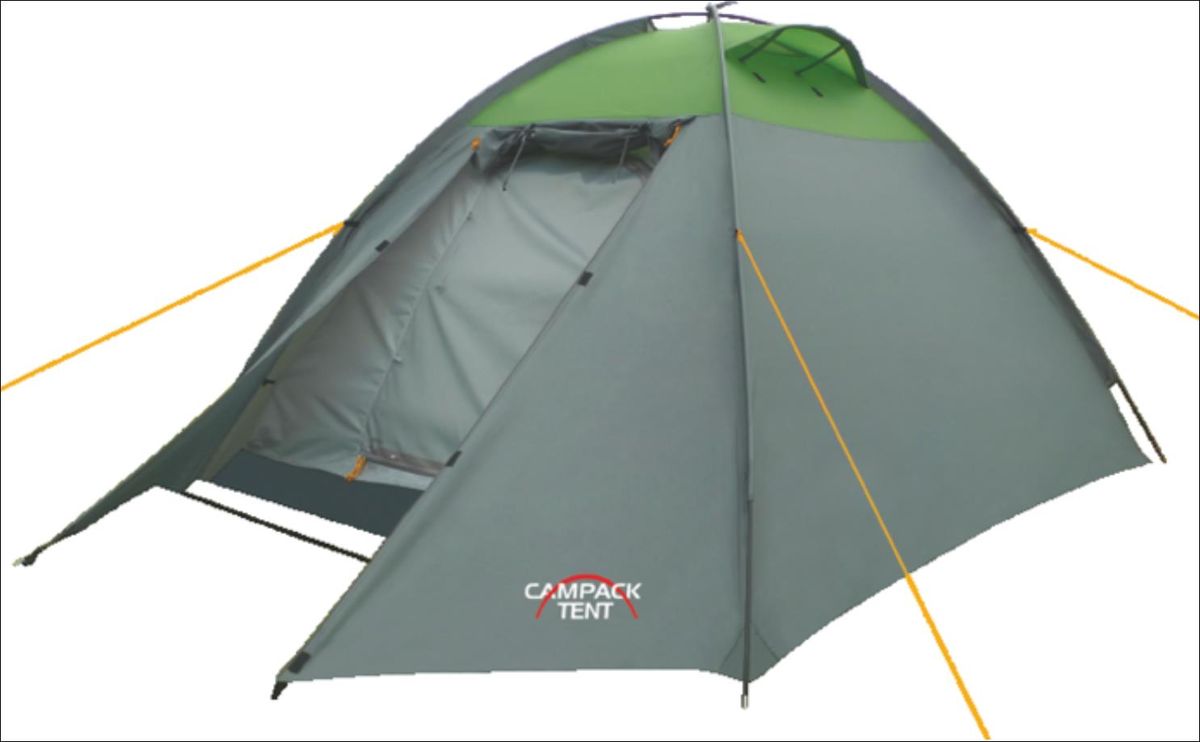 Палатка Campack Tent Rock Explorer 2, цвет: серо-зеленый25463-303-00 Палатка Campack Tent Rock Explorer 2, цвет: серо-зеленый25463-303-00Универсальная купольная палатка Campack Tent Rock Explorer 3 с внешним каркасом для несложных походови семейного отдыха на природе. Высокопрочное дно изготовлено из армированного полиэтилена, не пропускаетвлагу и устойчиво к истиранию. Каркас, изготовленный из фибергласса, обеспечивает надежность и устойчивость.Палатка оснащена увеличенными вентиляционными окнами, клапаном от косогодождя и двухслойным входом с цветными молниями.Внешний каркас позволяет быстро установить палатку в сложных погодных условиях.Внутри палатки имеется подвеска для фонаря и карманы для хранения мелочей.Проклеенные швы гарантируют герметичность и надежность в любой ситуации.Материал тента: 190T P. Taffeta PU;Материал дна: полиэстер Tarpauling;Материал дуг: фибергласс, 7,9 мм.