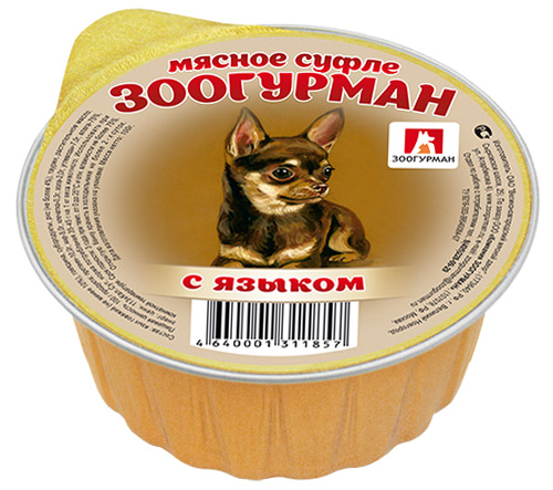 Консервы для собак Зоогурман Мясное суфле, с языком, 100 г0120710 Консервы для собак Зоогурман Мясное суфле, с языком, 100 г0120710Консервы для собак Зоогурман Мясное суфле - это полнорационный корм для собак. Изготовлены из натурального российского мяса. Не содержат сои, консервантов, красителей, ароматизаторов и генномодифицированных продуктов. Состав: язык говяжий (не менее 10%), говядина, субпродукты, рис (не более 4%), таурин, растительное масло. Пищевая ценность (на 100 г): протеин 10 г, жир 5 г, клетчатка 0,3 г, зола 2 г, углеводы 7 г, влага 75%. Энергетическая ценность: 113 кКал. Вес: 100 г. Товар сертифицирован.