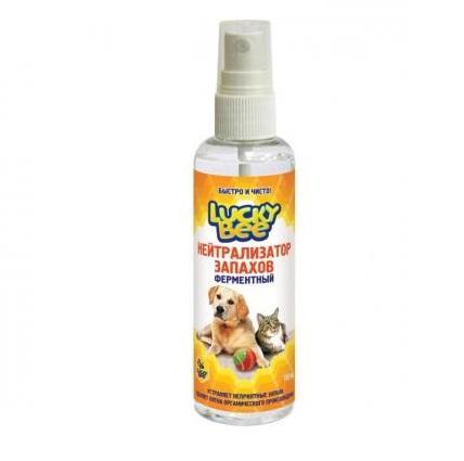Ферментный нейтрализатор запахов (животных) Lucky Bee, 150 мл106-026 Ферментный нейтрализатор запахов (животных) Lucky Bee, 150 мл106-026LB 7512 Ферментный нейтрализатор запахов (животных) 150 мл Lucky Bee LB 7512