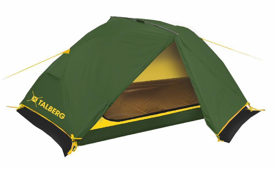 Палатка Talberg BORNEO PRO 2, цвет: зеленый0003929 Палатка Talberg BORNEO PRO 2, цвет: зеленый0003929Легкая двухслойная двухместная палатка с дополнительной верхней выносной дугой, увеличивающей объем тамбуров.Палатки Talberg профессиональной линии были специально разработаны для походов в весеннее, летнее и осеннее время. В палатках этой серии используются материалы и конструкции, которые позволяют комфортно провести теплую летнюю ночь или переждать серьезную непогоду с сильным ветром и осадками. Состав материала: полиэстер, алюминий