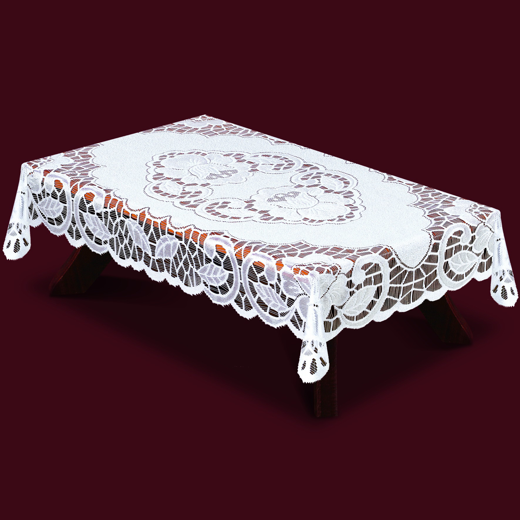 Скатерть Haft Skarb Babuni, прямоугольная, цвет: белый, 130x 180 см. 38850/13059350-130 Скатерть Haft Skarb Babuni, прямоугольная, цвет: белый, 130x 180 см. 38850/13059350-130Великолепная прямоугольная скатерть Haft Skarb Babuni, выполненная из 100% полиэстера, органично впишется в интерьер любого помещения, а оригинальный дизайн удовлетворит даже самый изысканный вкус. Скатерть изготовлена из сетчатого материала с ажурным орнаментом по краям и по центру. Скатерть Haft Skarb Babuni создаст праздничное настроение и станет прекрасным дополнением интерьера гостиной, кухни или столовой.
