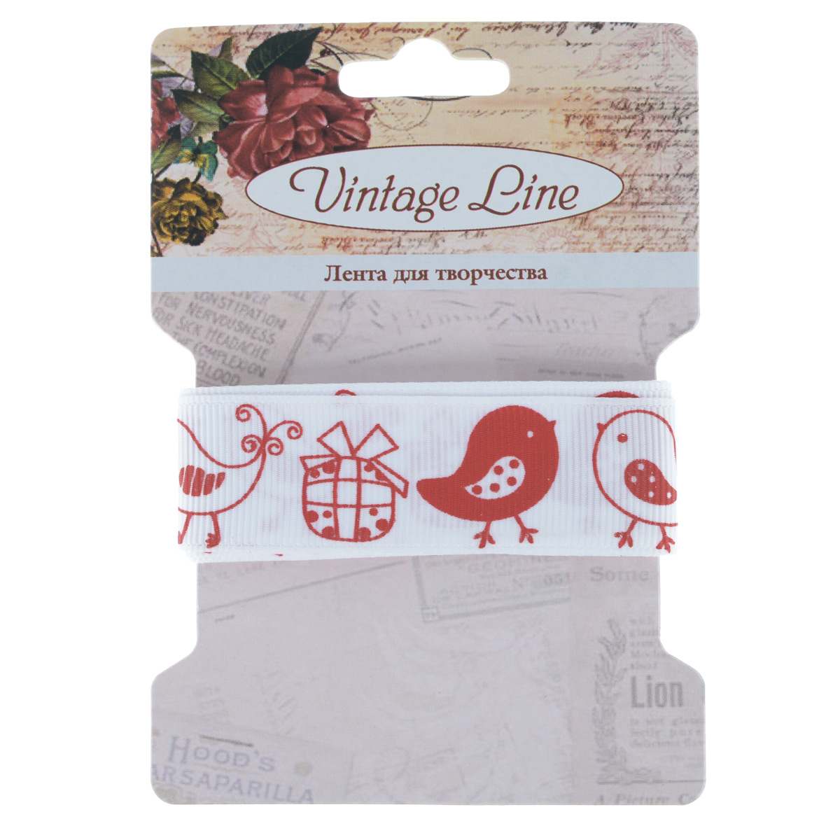 Лента декоративная Vintage Line, цвет: белый, ширина 2,2 см, длина 1 м. 770928455052 Лента декоративная Vintage Line, цвет: белый, ширина 2,2 см, длина 1 м. 770928455052Декоративная лента Vintage Line выполнена из текстиля и оформлена изображением птичек. Такая лента идеально подойдет для оформления различных творческих работ таких, как скрапбукинг, аппликация, декор коробок и открыток и многое другое. Лента наивысшего качества практична в использовании. Она станет незаменимым элементом в создании рукотворного шедевра. Ширина: 2,2 см.Длина: 1 м.