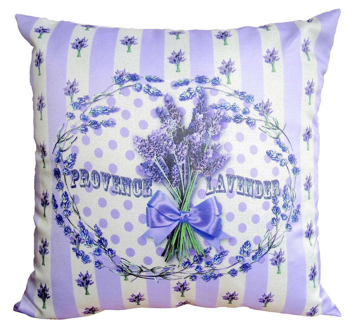 Подушка декоративная GiftnHome Лаванда, 35 см х 35 см98299571 Подушка декоративная GiftnHome Лаванда, 35 см х 35 см98299571Декоративная подушка GiftnHome Лаванда прекрасно дополнит интерьер спальни или гостиной. Чехол подушки выполнен из атласа. Лицевая сторона украшена фотопечатью с изображением букета лаванды. Оборотная сторона - белого цвета. Внутри - мягкий наполнитель (холлофайбер). Чехол легко снимается благодаря потайной молнии.Красивая подушка создаст атмосферу праздника и уюта в доме и станет прекрасным элементом декора.Размер подушки: 35 см х 35 см.
