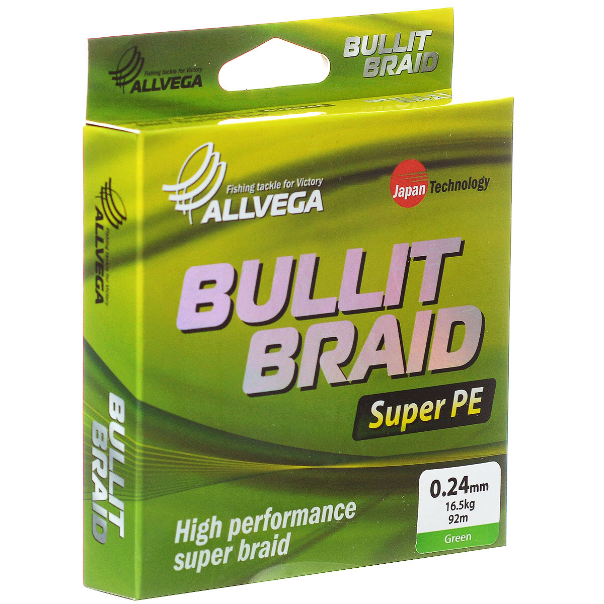 Леска плетеная Allvega Bullit Braid, цвет: темно-зеленый, 92 м, 0,24 мм, 16,5 кг21425 Леска плетеная Allvega Bullit Braid, цвет: темно-зеленый, 92 м, 0,24 мм, 16,5 кг21425Леска Allvega Bullit Braid с гладкой поверхностью и одинаковым сечением по всей длине обладает высокой износостойкостью. Благодаря микроволокнам полиэтилена (Super PE) леска имеет очень плотное плетение и не впитывает воду. Леску Allvega Bullit Braid можно применять в любых типах водоемов. Особенности:повышенная износостойкость;высокая чувствительность - коэффициент растяжения близок к нулю;отсутствует память; идеально гладкая поверхность позволяет увеличить дальность забросов; высокая прочность шнура на узлах.