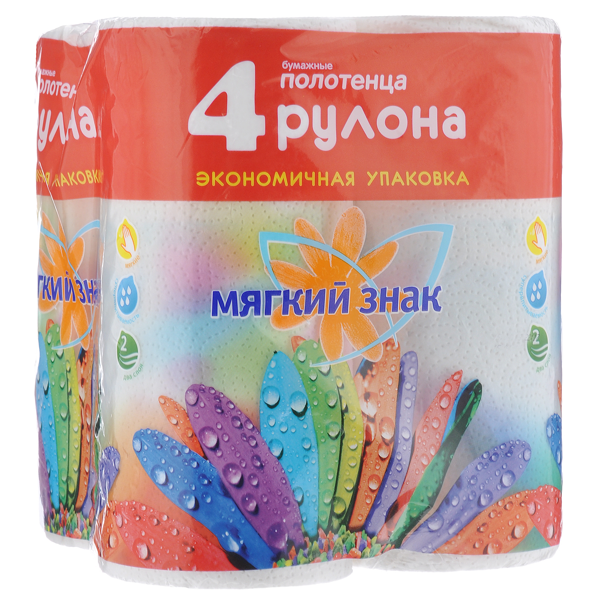 Полотенца бумажные Мягкий знак, двухслойные, цвет: белый, 4 рулона19201 Полотенца бумажные Мягкий знак, двухслойные, цвет: белый, 4 рулона19201Бумажные полотенца Мягкий знак, созданы из экологически чистого волокна - 100% целлюлозы. Высочайшего качества материал обеспечивает отличную впитываемость.Необыкновенно мягкие, но в тоже время прочные, полотенца не расслаиваются и отрываются строго по линии перфорации. Полотенца оформлены теснением.Идеально подходят для ежедневного использования.Количество листов в рулоне : 44 шт. Количество слоев: 2. Размер листа: 25 см х 23 см. Состав: 100% целлюлоза.