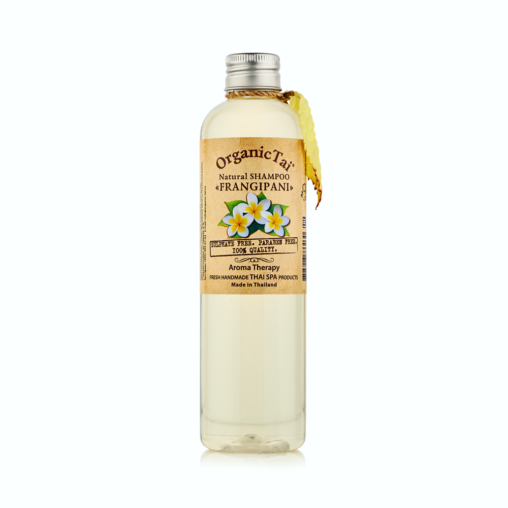 OrganicTai Натуральный шампунь для волос «ФРАНЖИПАНИ»260 млFS-00897 OrganicTai Натуральный шампунь для волос «ФРАНЖИПАНИ»260 млFS-00897Уникальная формула. Не содержит воду, консерванты парабены и синтетические пенящиеся вещества сульфаты (без SLS, SLES и др.). Натуральная моющая основа. Высокая концентрация органических экстрактов и эфирных масел ФРАНЖИПАНИ, МОРСКИХ ВОДОРОСЛЕЙ, ЗЕЛЕНОГО ЧАЯ, ОГУРЦА, ГРЕЙПФРУТА, ЛАВАНДЫ, ЖОЖОБА, АЛОЭ ВЕРА и ПАНТЕНОЛ восстанавливают структуру каждого волоса от корней до самых кончиков, интенсивно питают, укрепляют и придают волосам шикарный блеск. Манящий аромат ФРАНЖИПАНИ относят к АФРОДИЗИАКАМ – искушающим и вызывающим желание. Этот шампунь поразит Вас своей эффективностью, очарует пленительным ароматом, порадует экономичностью.