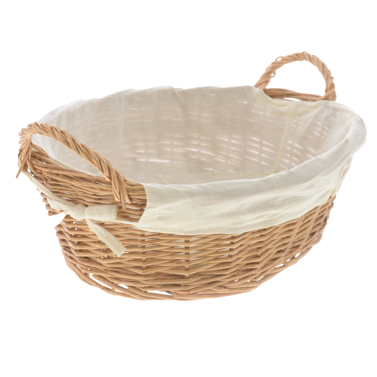 Корзина Zeller, 34 см х 26 см х 11 смS03301004 Корзина Zeller, 34 см х 26 см х 11 смS03301004Овальная корзина Zeller изготовлена из натурального плетеного волокна и декорирована текстилем. Она предназначена для хранения хлеба, а также мелочей дома или на даче. Позволяет хранить мелкие вещи, исключая возможность их потери. Изделие оснащено удобными ручками.Корзина очень вместительная. Элегантный выдержанный дизайн позволяет органично вписаться в ваш интерьер и стать его элементом.Материал: натуральное волокно, текстиль.Размер корзины по верхнему краю (без учета ручек): 34 см х 26 см.Размер корзины по верхнему краю (с учетом ручек): 38 см х 26 см.Высота корзины (без учета ручек): 11 см.