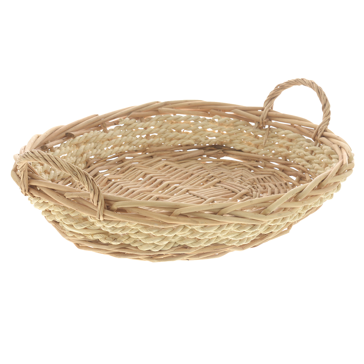 Корзина Kesper, 36 х 30 х 7,5 смS03301004 Корзина Kesper, 36 х 30 х 7,5 смS03301004Овальная корзина Kesper изготовлена из натурального плетеного волокна. Она предназначена для хранения фруктов, хлеба, а также мелочей дома или на даче. Позволяет хранить мелкие вещи, исключая возможность их потери. Изделие оснащено удобными ручками.Корзина очень вместительная. Элегантный выдержанный дизайн позволяет органично вписаться в ваш интерьер и стать его элементом.Материал: натуральное волокно.Размер корзины по верхнему краю (без учета ручек): 36 см х 30 см.Размер корзины по верхнему краю (с учетом ручек): 40 см х 30 см.Высота корзины (без учета ручек): 7,5 см.