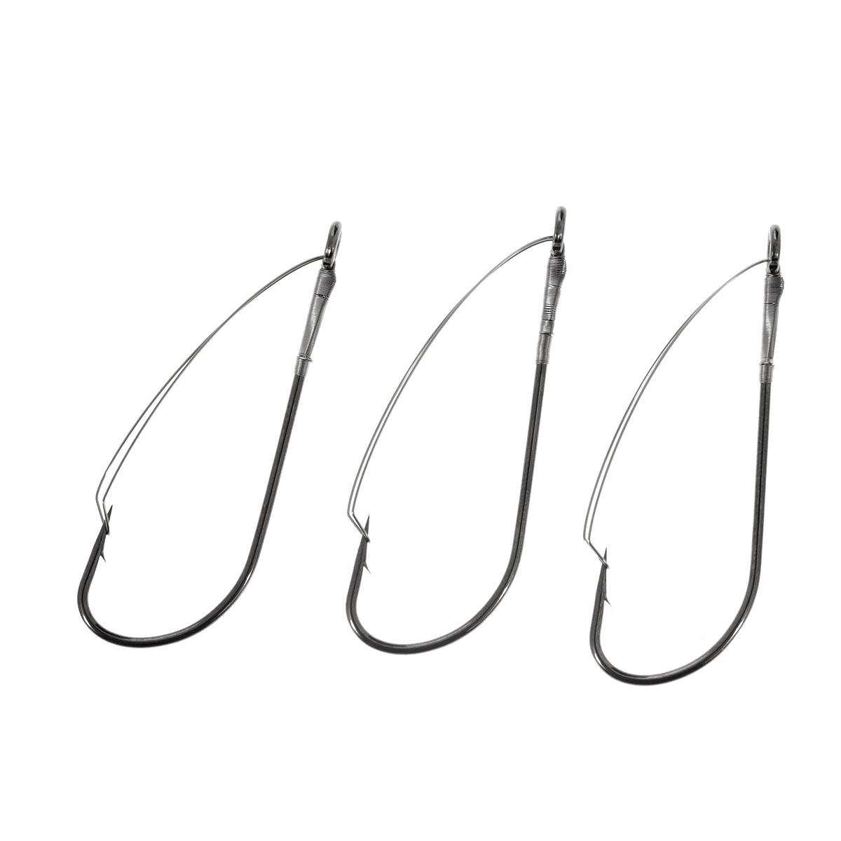 Крючки рыболовные Cobra Weedless, цвет: черный, размер 1, 3 штMABLSEH10001 Крючки рыболовные Cobra Weedless, цвет: черный, размер 1, 3 штMABLSEH10001Cobra Weedless - серия крючков c проволочной защитой. Идеальный вариант для ловли крупной рыбы в местах, где возможны частые зацепы и потеря приманок - коряжнике, среди водорослей и камней. Широко используются для оснащения блесен, снасточек, пластиковых и других приманок.
